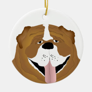 Bulldog-Ornament Keramik Ornament