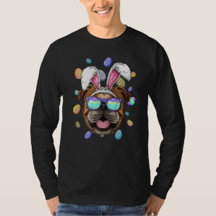 Bulldog Oster Bunny Oars Hunde Funny Ostereier Hu T-Shirt