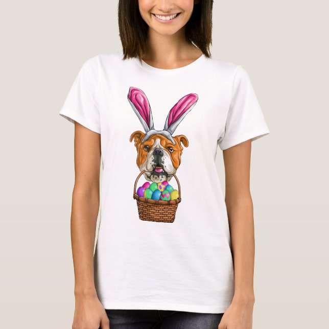 Bulldog Ostern T-Shirt (Vorderseite)
