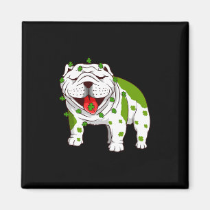 Bulldog Pajamas Kleeblatt St Patrick's Day Magnet
