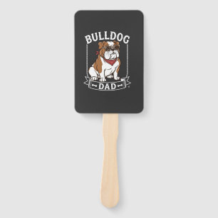 Bulldog Papa Hund Sonnenbrille Bandana Fächer