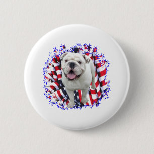 Bulldog Patriot Button
