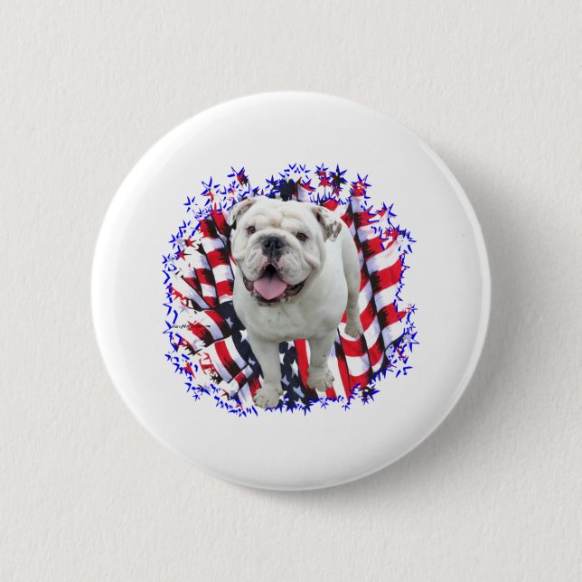 Bulldog Patriot Button (Vorderseite)
