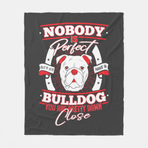 Bulldog Perfektion Hunde Liebe Fleecedecke
