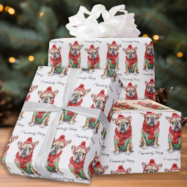 Bulldog Personalisiert Dog Lover Weihnachten Geschenkpapier