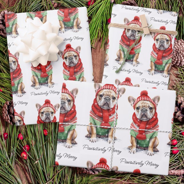 Bulldog Personalisiert Dog Lover Weihnachten Geschenkpapier Set (Von Creator hochgeladen)