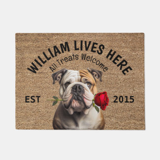 Bulldog Personalisiert Hund Lover Doormat Fußmatte