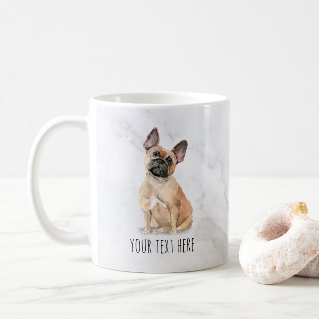 Bulldog - Persönliche Umarmung Kaffeetasse (Mit Donut)