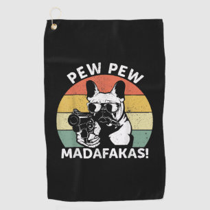 Bulldog-Pew Madafakas Crazy Golfhandtuch