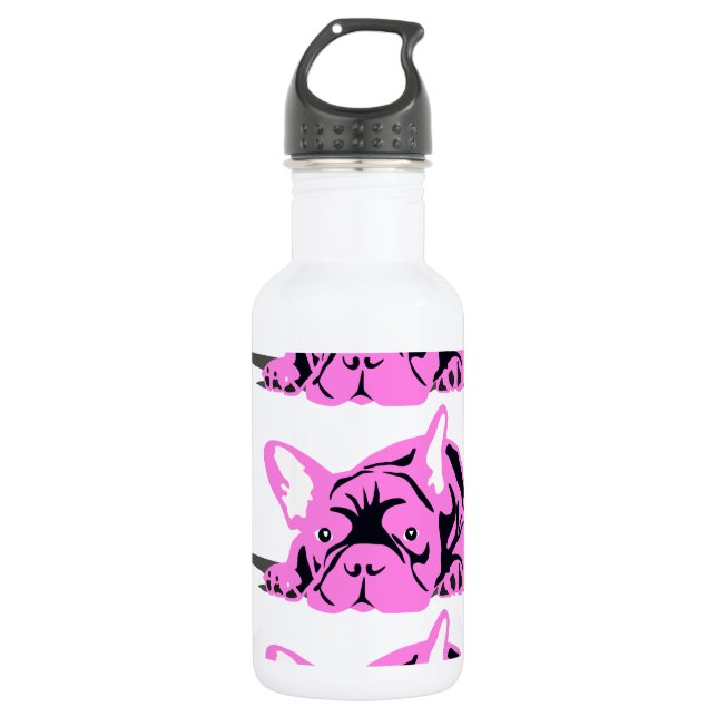 Bulldog Pink Trinkflasche (Vorderseite)