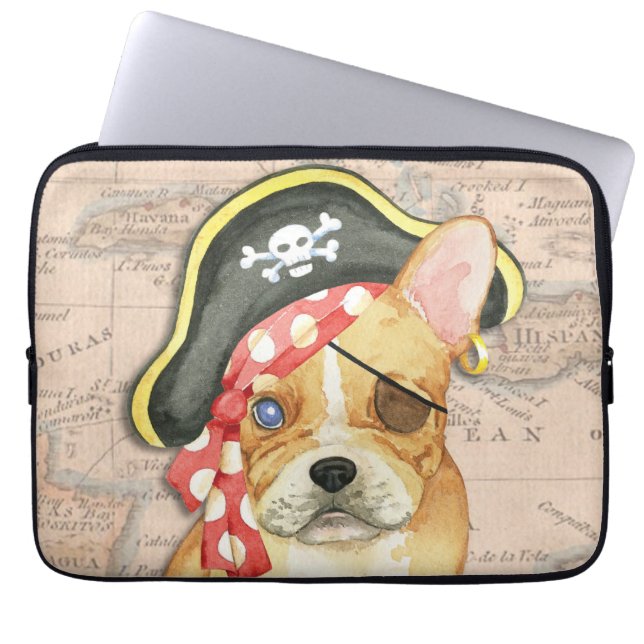 Bulldog Pirate Laptopschutzhülle (Vorderseite)