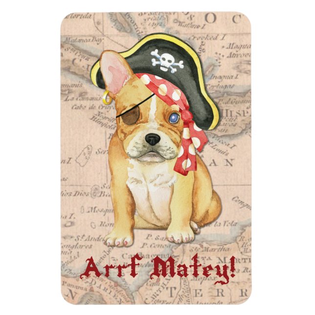 Bulldog Pirate Magnet (Vertikal)