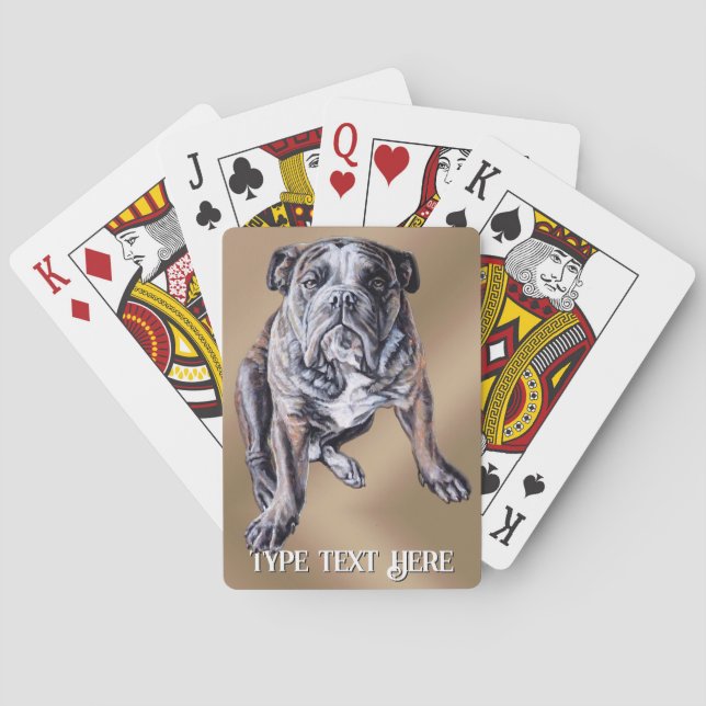 Bulldog Playing Cards Personalisierte Bulldog Kart Spielkarten (Rückseite)