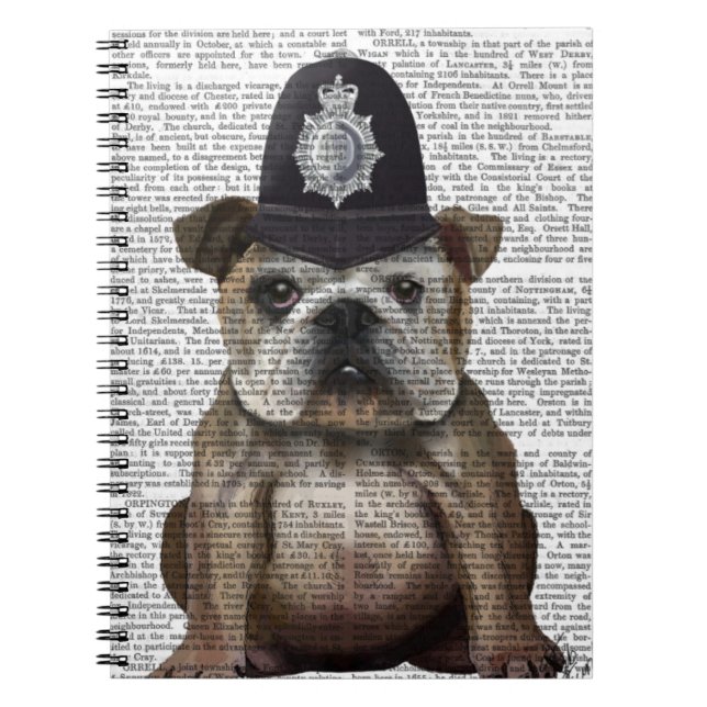 Bulldog Policeman Notizblock (Vorderseite)