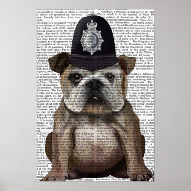 Bulldog Policeman Poster (Vorne)