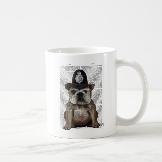 Bulldog Policeman Tasse (Rechts)