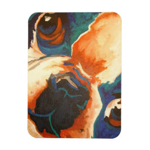 Bulldog-Portrait Magnet