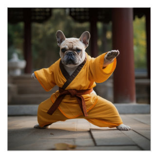 Bulldog, Poster, Shaolin, Kung Fu, Kampfsport Poster