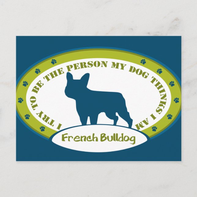 Bulldog Postkarte (Vorderseite)