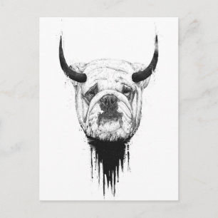 Bulldog Postkarte