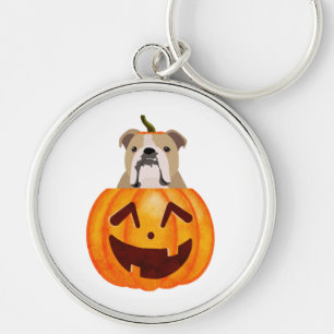 Bulldog Pumpkin Schlüsselanhänger