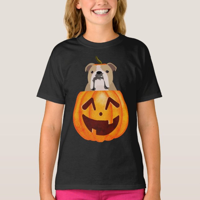 Bulldog Pumpkin-T - Shirt (Vorderseite)