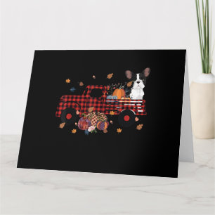 Bulldog Pumpkin Truck Erntedank Halloween Geschenk Karte