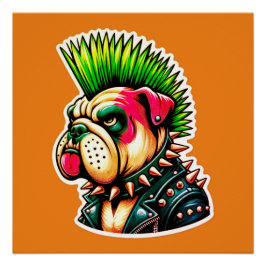 BULLDOG PUNK ROCKER 2 POSTER