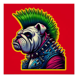 BULLDOG PUNK ROCKER 3 POSTER