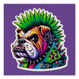 BULLDOG PUNK ROCKER 7 POSTER