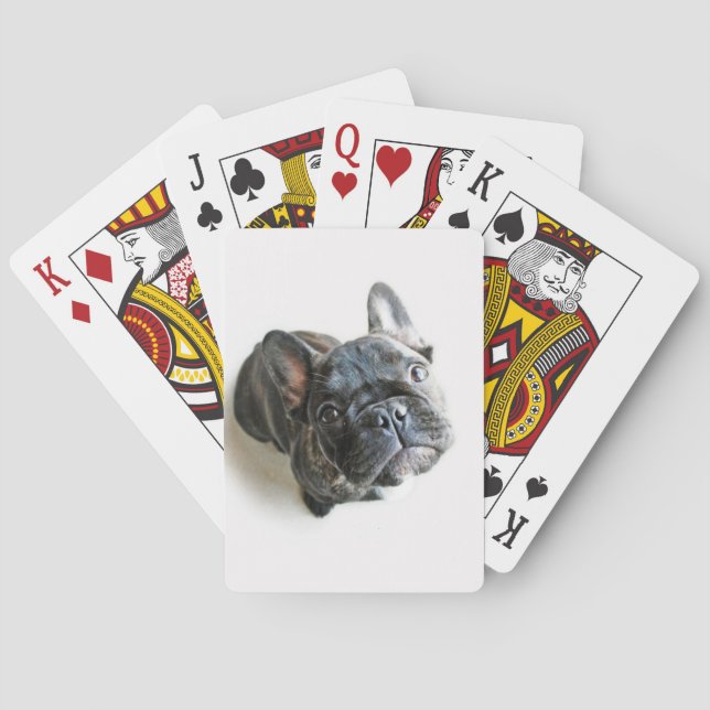Bulldog-Puppe Spielkarten (Rückseite)