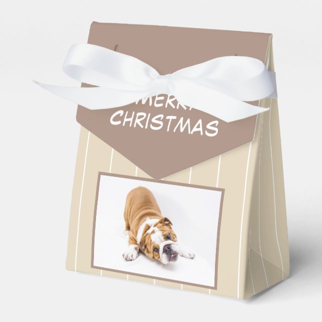Bulldog Puppy Foto personalizable Geschenkschachtel (Vorderseite)