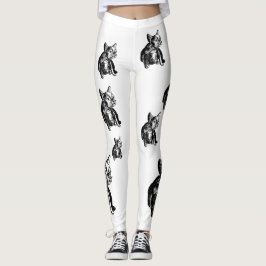Bulldog-Puppy-Hunde-Leggings Leggings