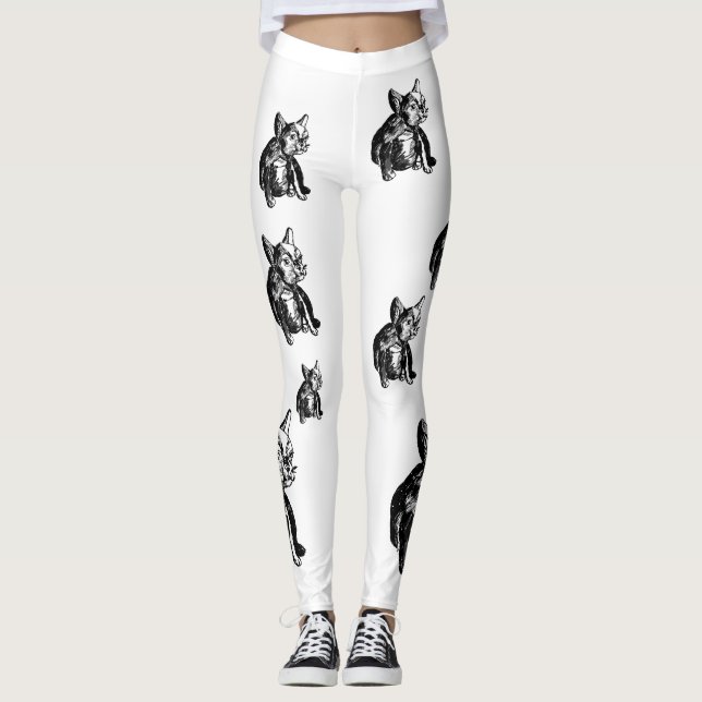 Bulldog-Puppy-Hunde-Leggings Leggings (Vorderseite)