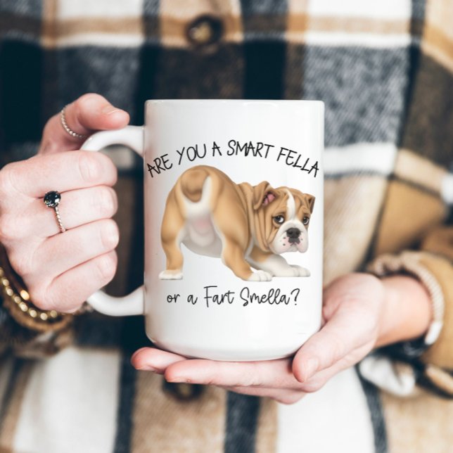 Bulldog Puppy Smart Fella Furz Smella Kaffeetasse (Von Creator hochgeladen)