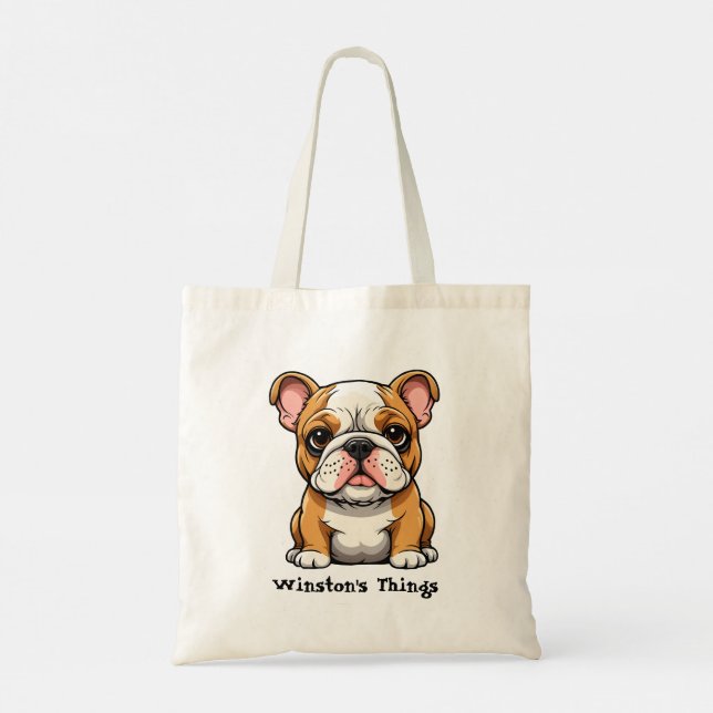 Bulldog Puppy Tragetasche (Rückseite)