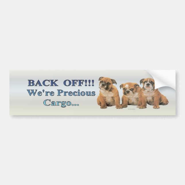 bulldog_pups2_bumpersticker autoaufkleber (Vorne)