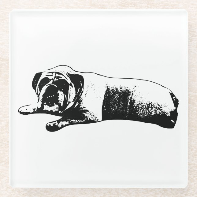 Bulldog Quiet Company Glasuntersetzer (Vorderseite)