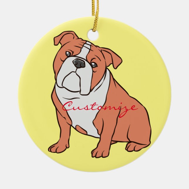 Bulldog-Rasse Thunder_Cove Keramik Ornament (Vorne)