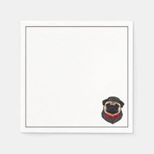 Bulldog Red & Black Kleidung Serviette