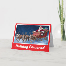 Bulldog Reindeer Karte
