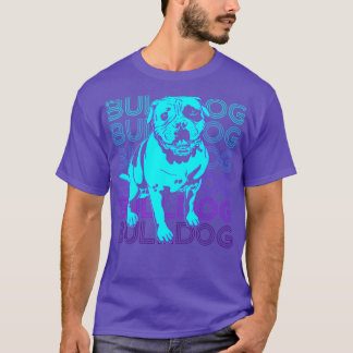 Bulldog Retro-Geschenk T-Shirt
