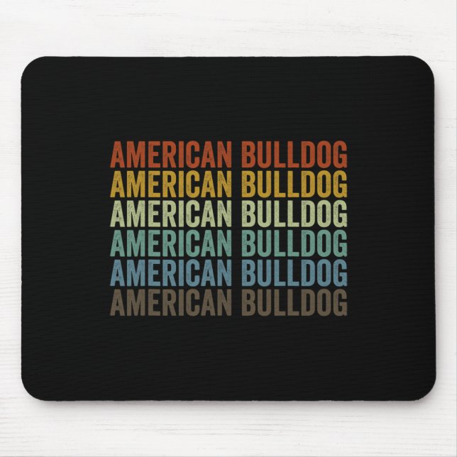 Bulldog Retro Mousepad (Vorne)