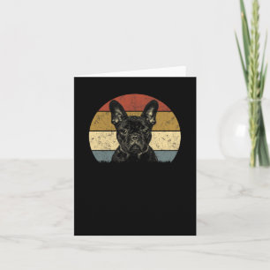 Bulldog Retro Vintage 60er 70er Jahre Spaß Frenchi Karte
