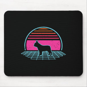 Bulldog Retro Vintage 80er Jahre Stil Hunde Liebha Mousepad