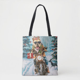 Bulldog Riding Motorrad Weihnachten