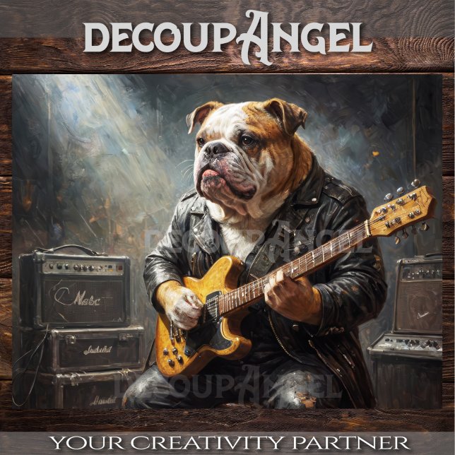 Bulldog Rockstar - Hor. - Entkoppelung - Seidenpapier (Von Creator hochgeladen)