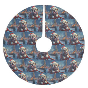 Bulldog Roller Untersetzer Weihnachten Polyester Weihnachtsbaumdecke