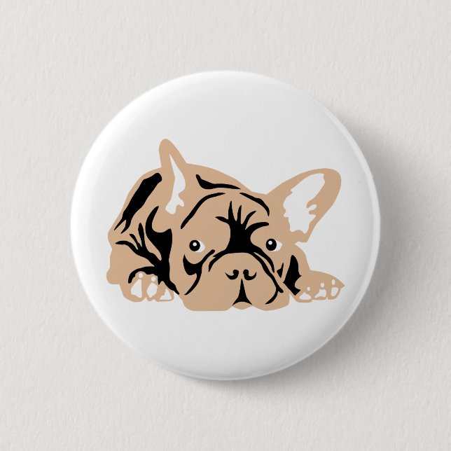 Bulldog-Rose Button (Vorderseite)
