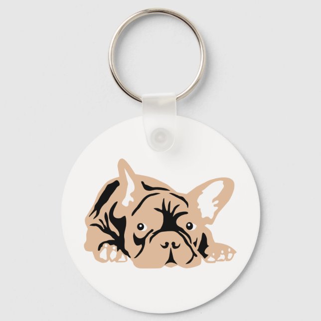 Bulldog-Rose Schlüsselanhänger (Vorderseite)